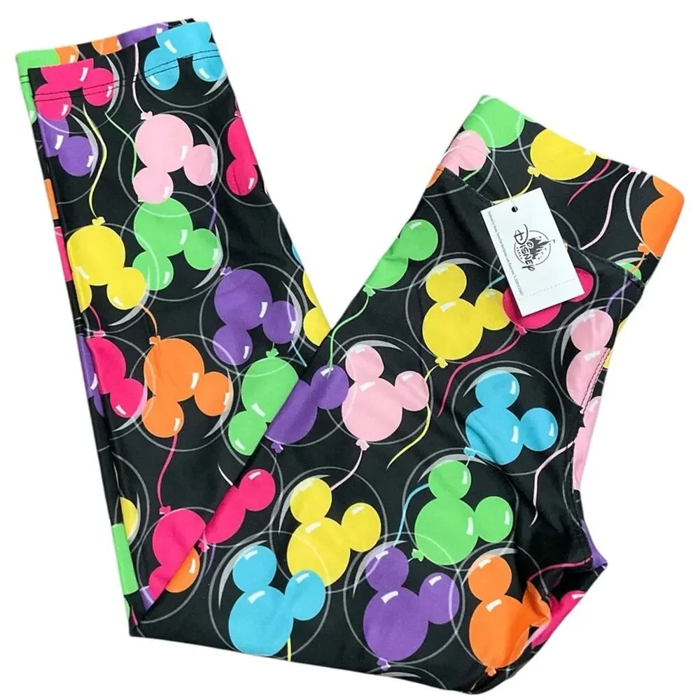 Disney Multicolor Mickey Mouse Balloon Leggings Size XS NWT